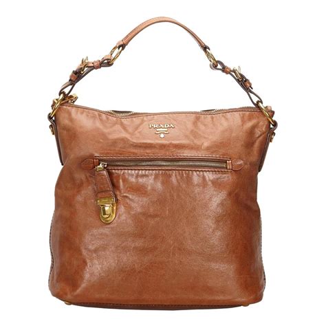 prada vintage brown leather bag|authentic pre owned Prada handbags.